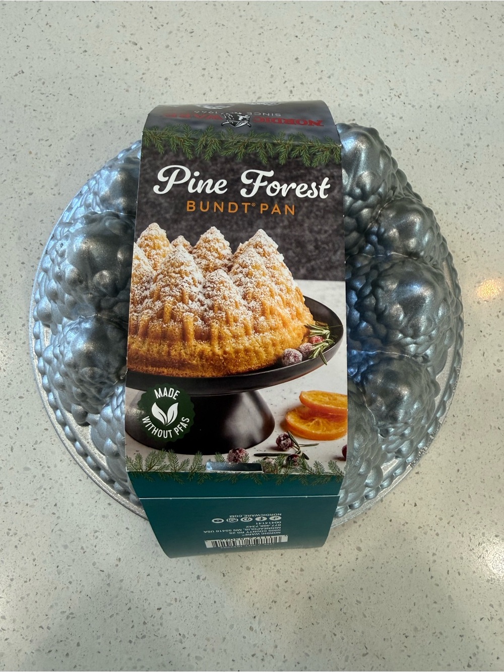 Nordic Ware Pine Forest Bundt Pan - Metallic Silver